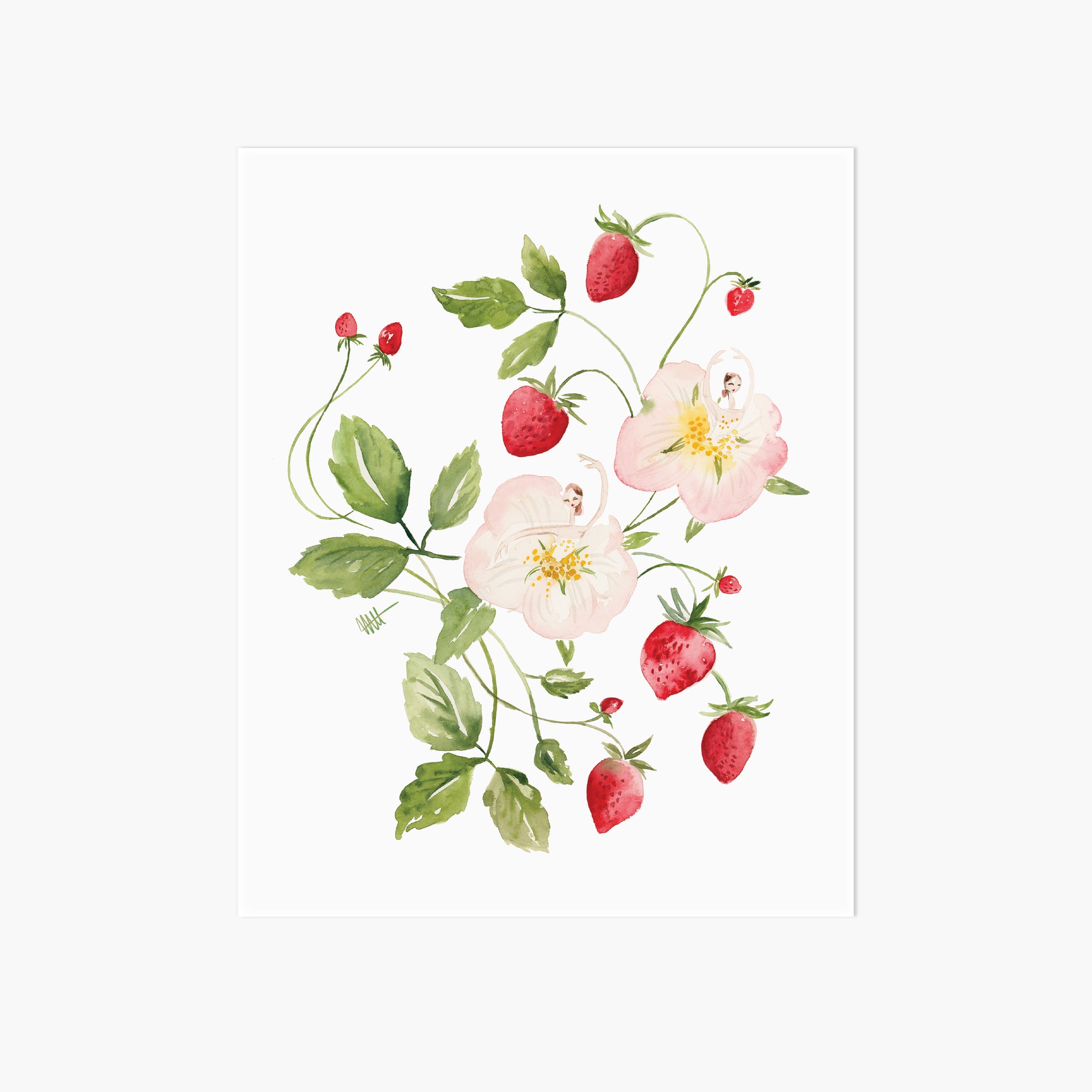 Waltz of the Strawberries Art Print