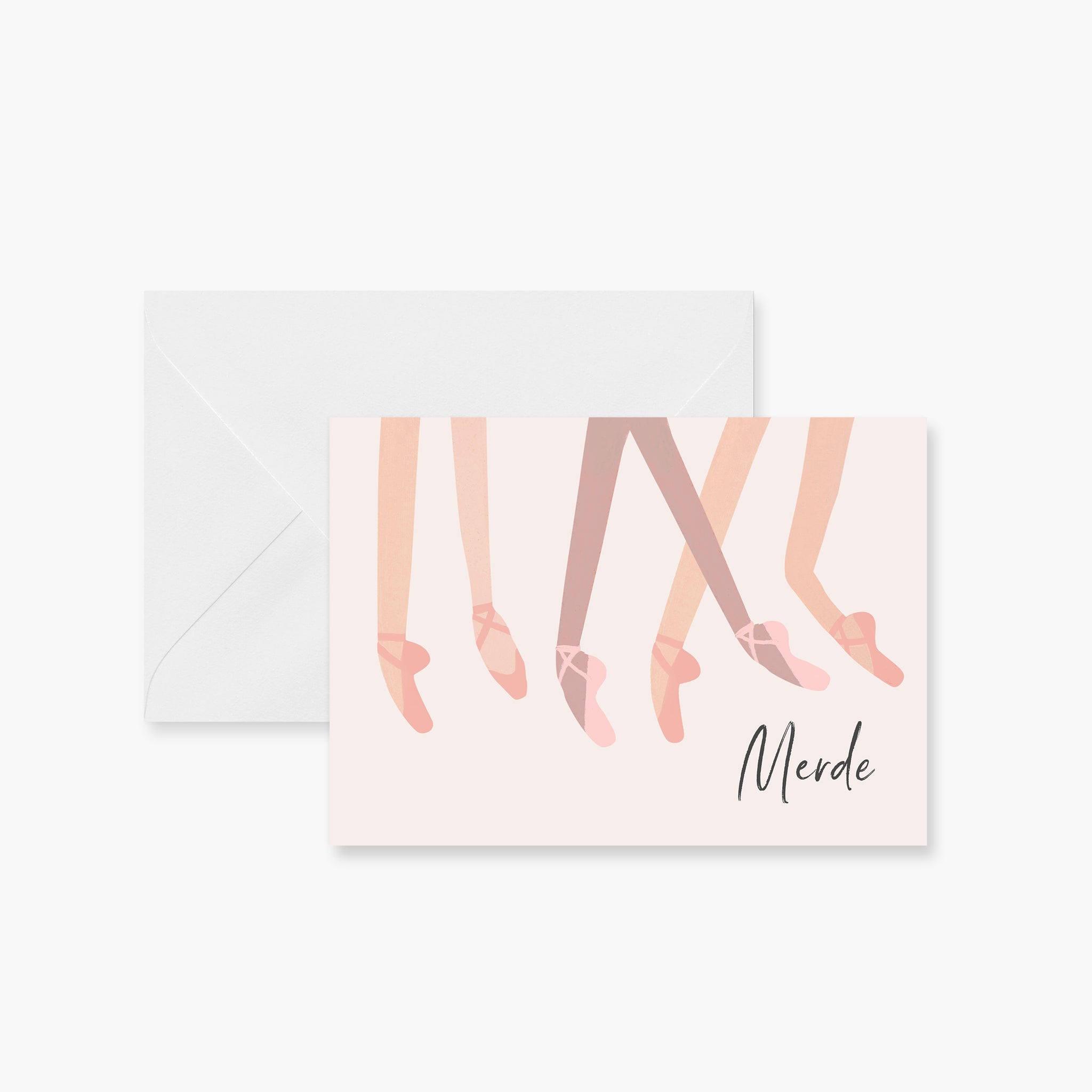 Merde en Pointe Greeting Cards (Vanilla) | Ballet, Greeting Cards| Pointebrush Ballet Art and Lifestyle