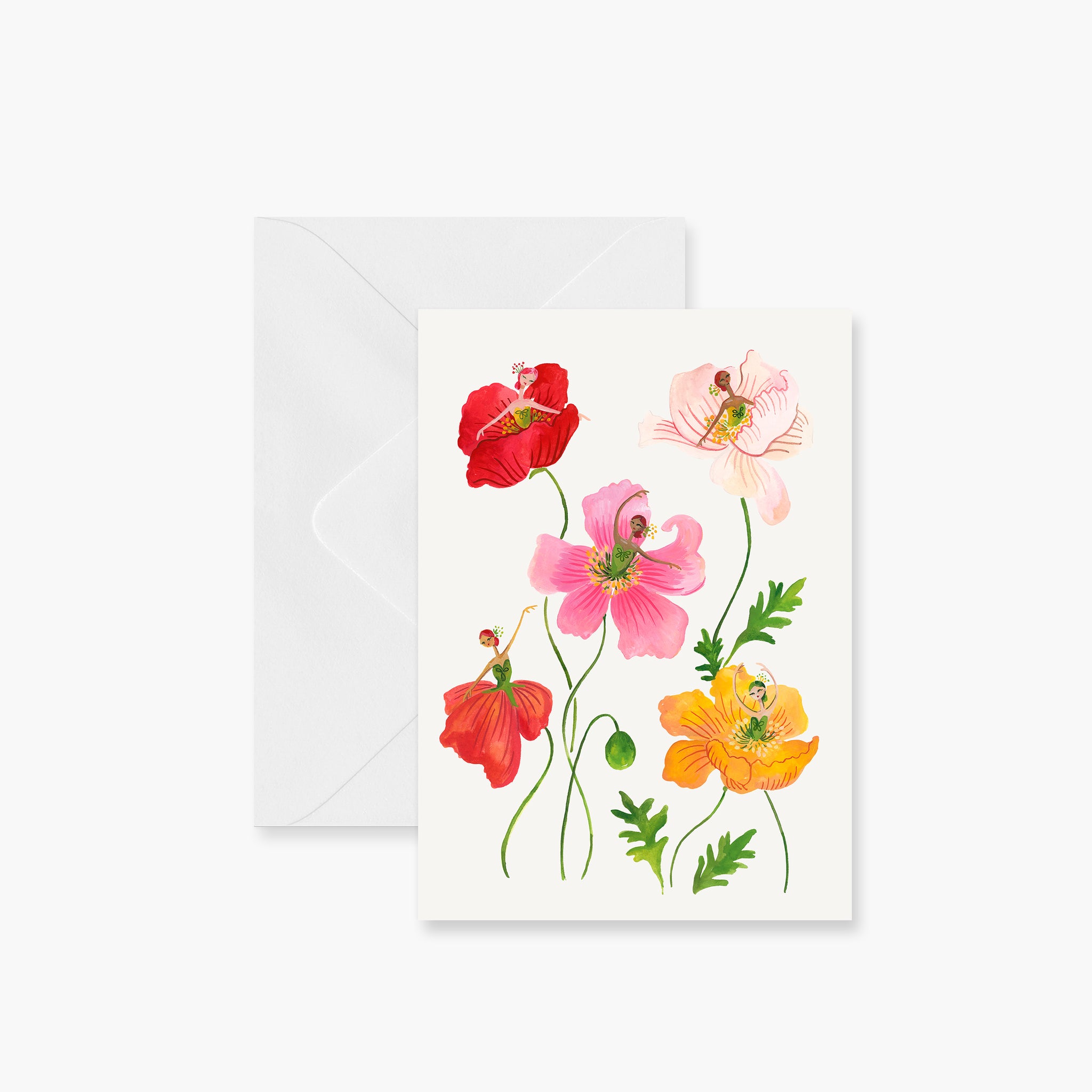 Waltz of the Poppies Greeting Card