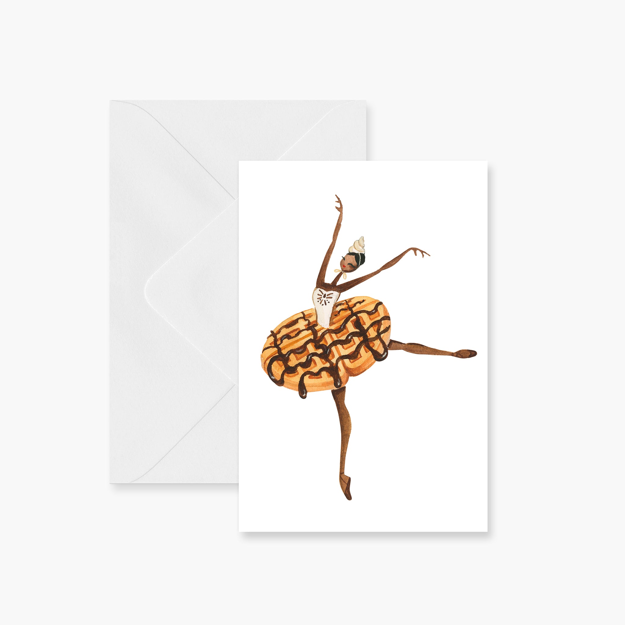 Waffle Ballerina Greeting Card