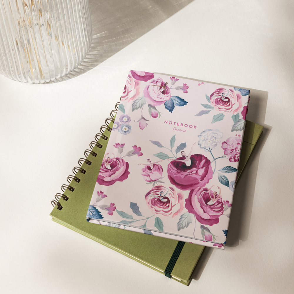 Waltz of the Garden Roses Hardcover Notebook