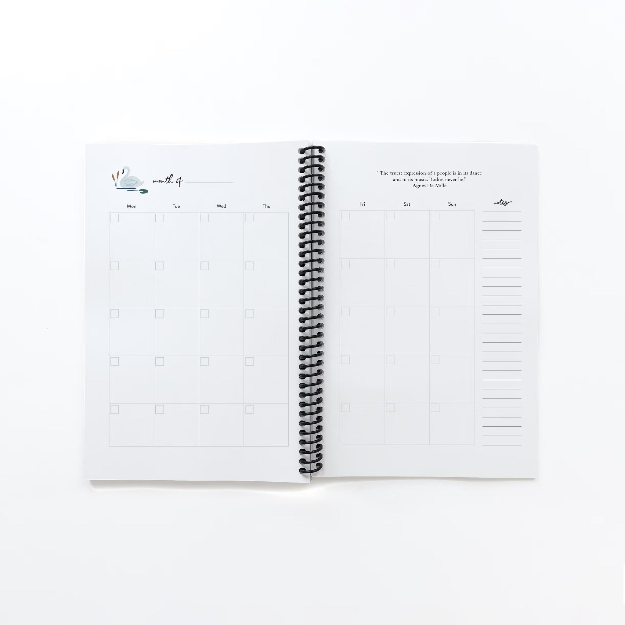 The Great Ballets Undated Weekly Planner
