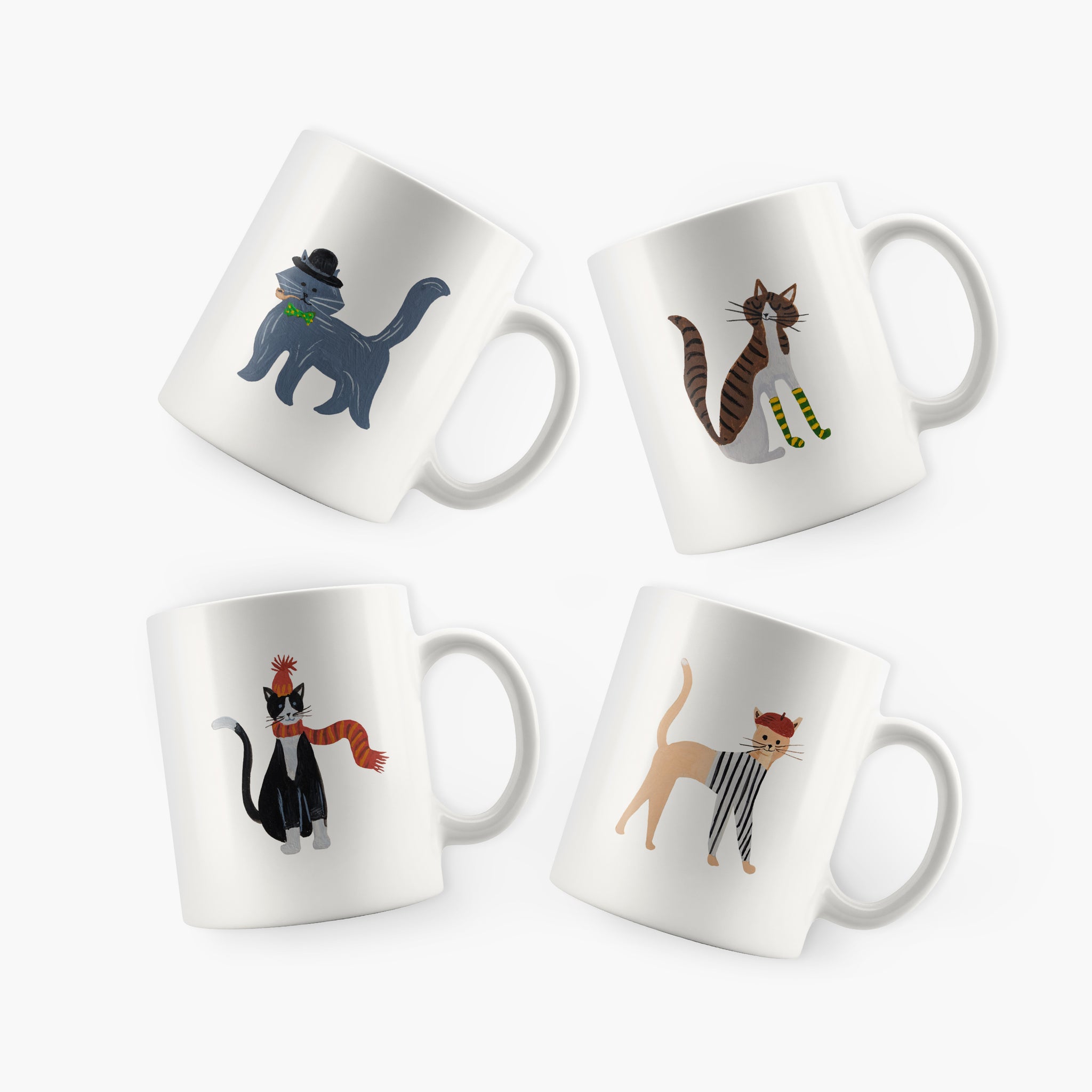 Party of Cats Mugs | | Pointebrush Ballet Art and Lifestyle