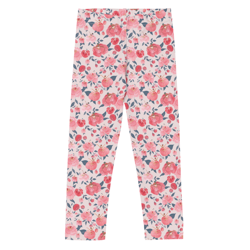 Waltz of the Peonies Child Leggings