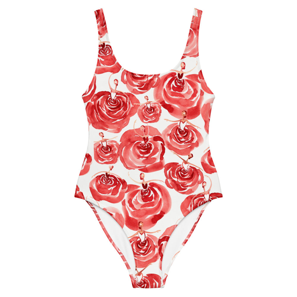 Pointebrush Waltz of The Roses Adult Swimsuit Leotard Xs