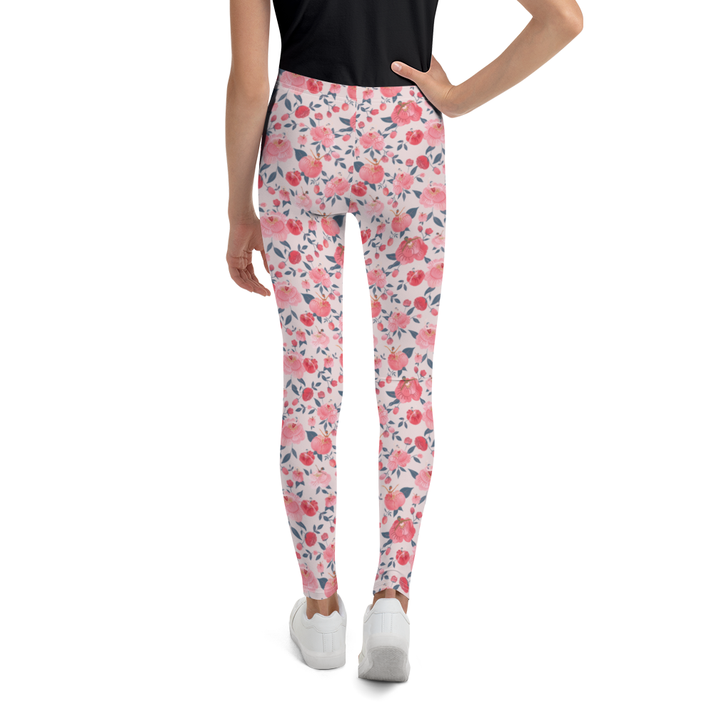 Waltz of the Peonies Youth Leggings
