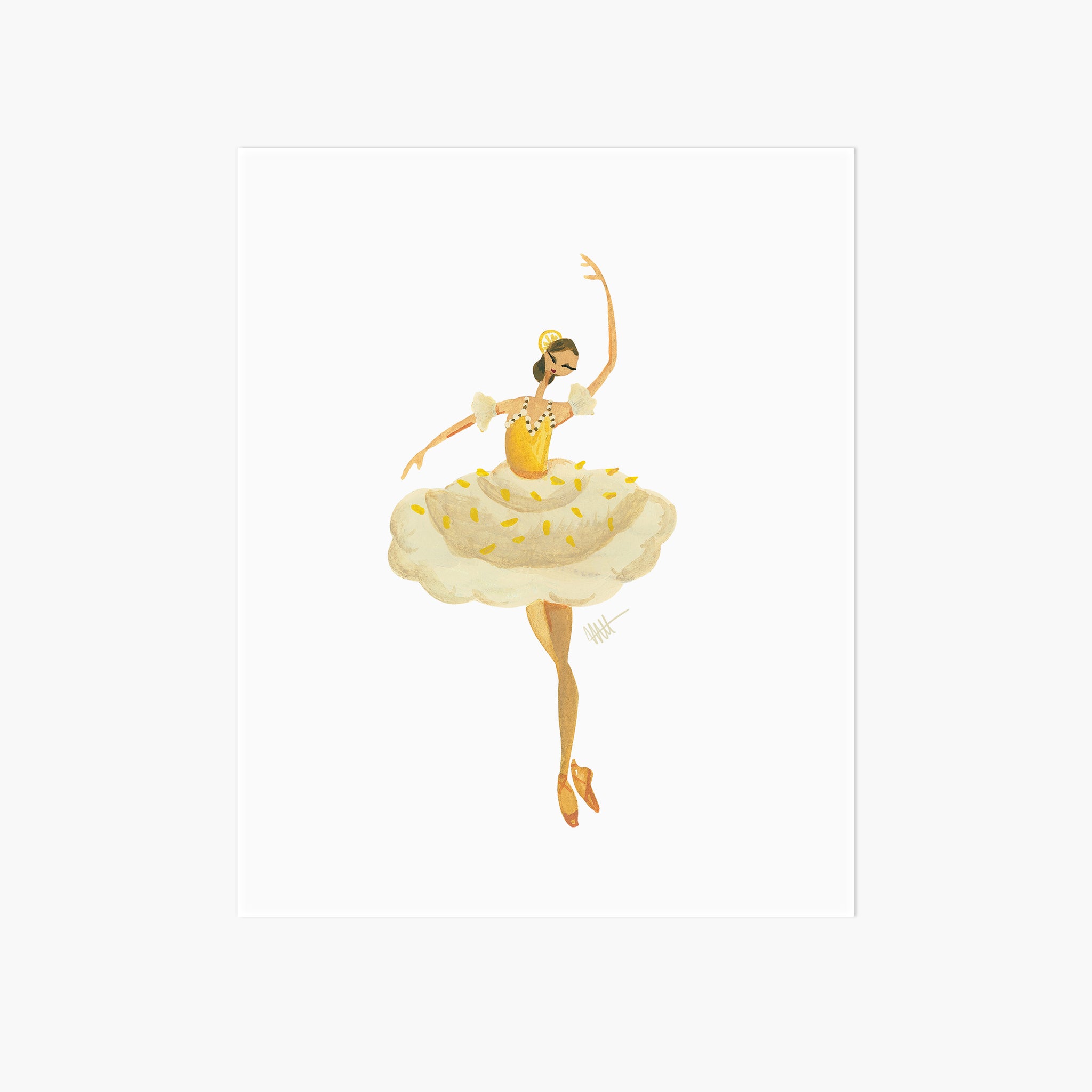 Lemon Pie Ballerina Art Print