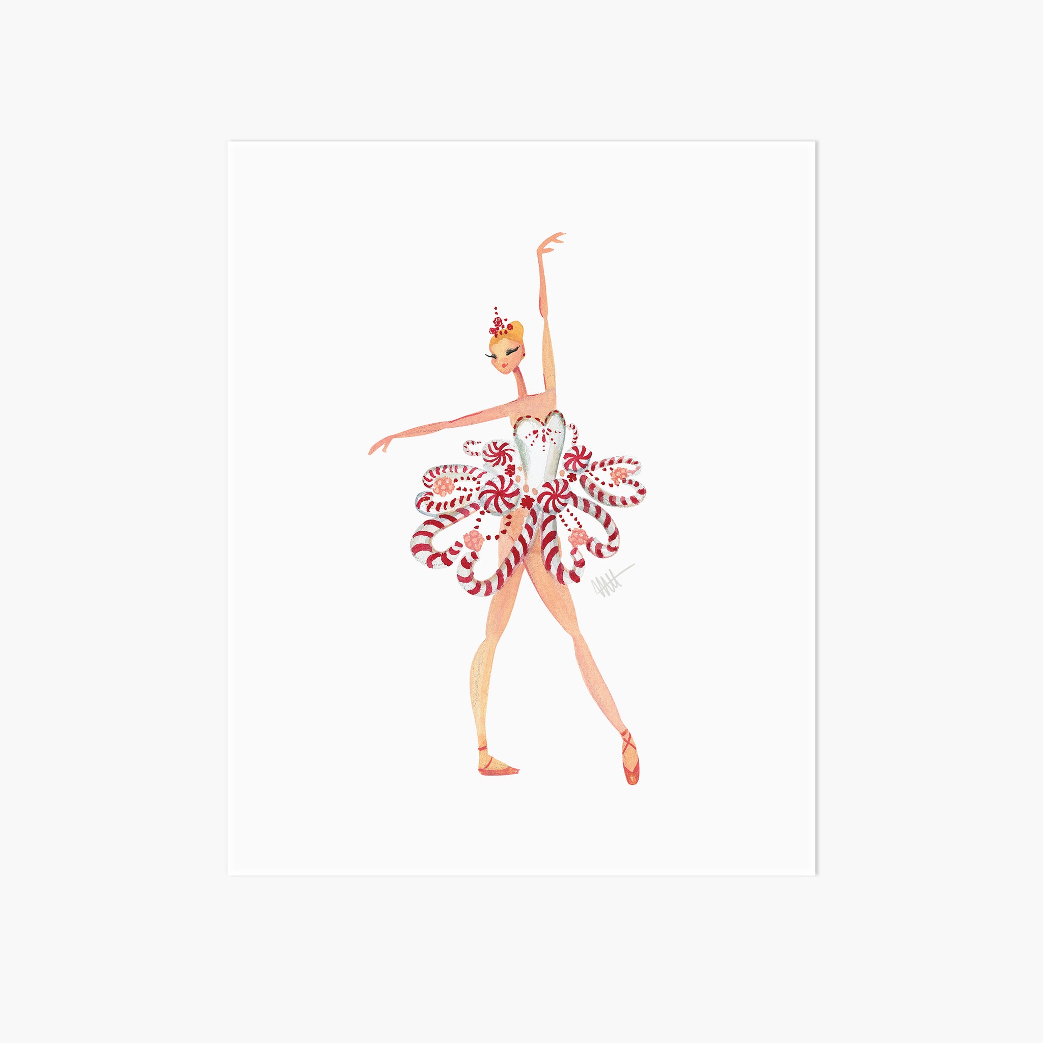 Peppermint Ballerina Art Print