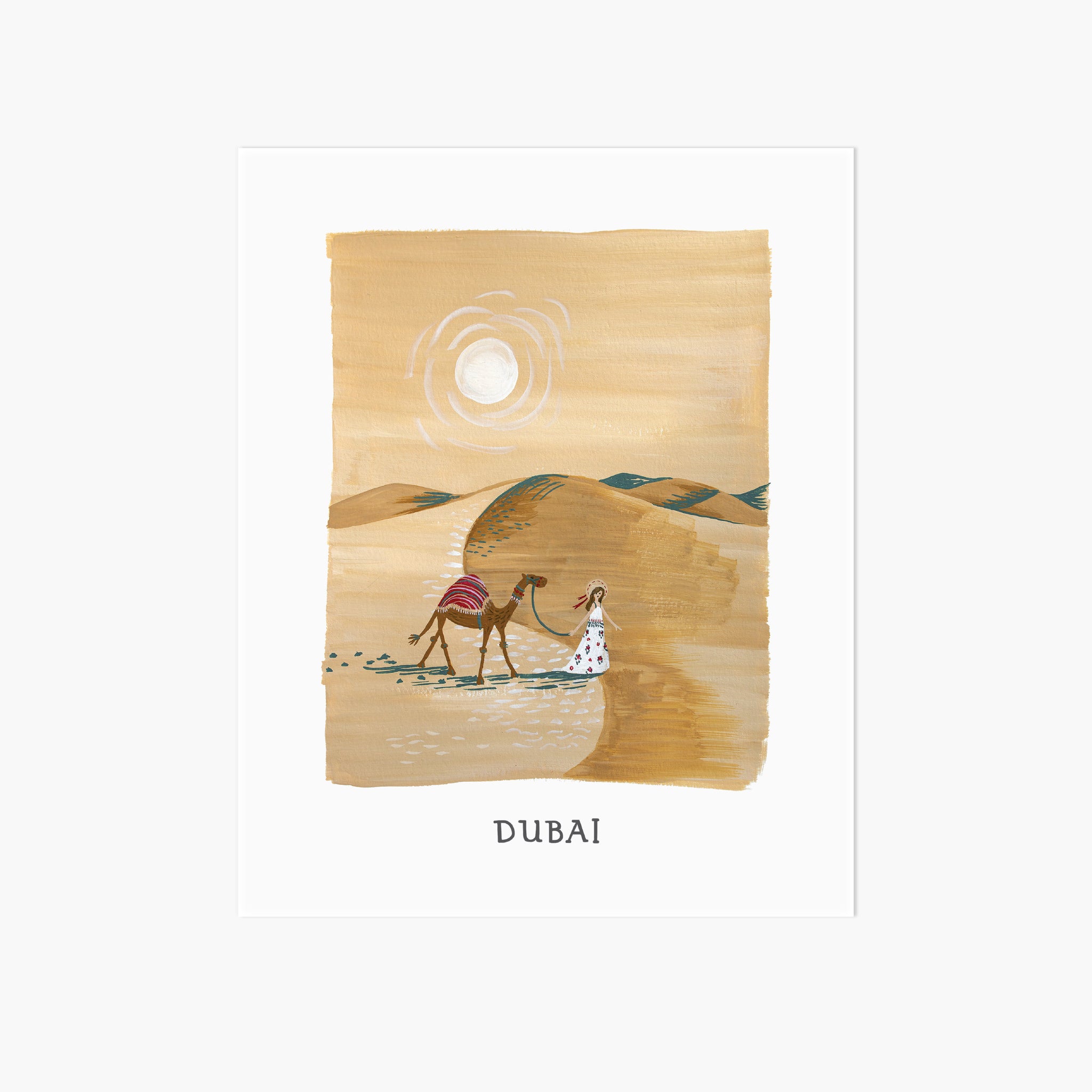 Dubai Travel Art Print | Travel| Pointebrush Ballet Art and Lifestyle
