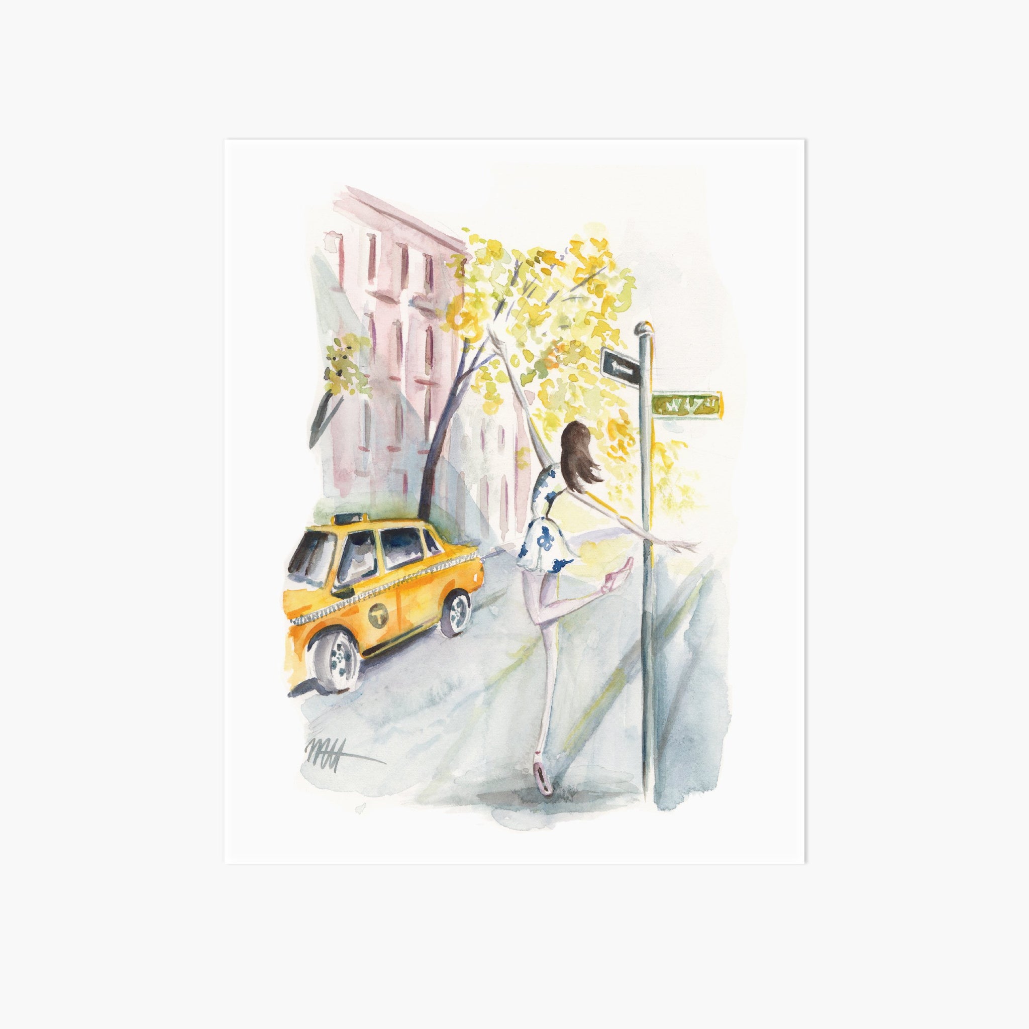 Taxi! Art Print | Ballet| Pointebrush Ballet Art and Lifestyle