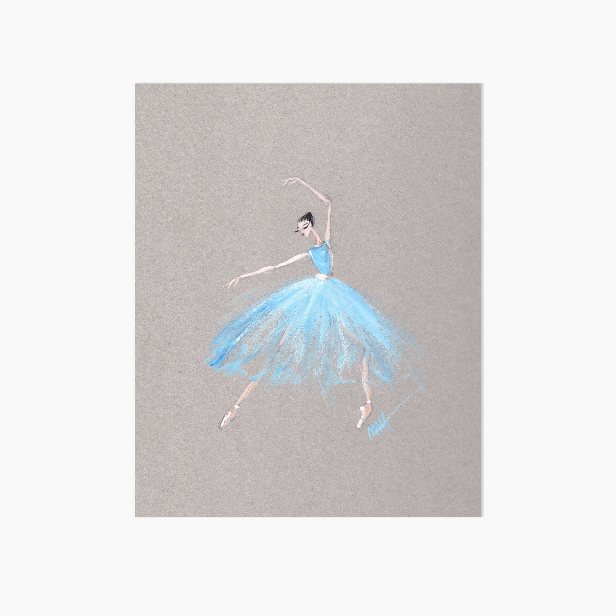 Waltz Girl Art Print | Ballet| Pointebrush Ballet Art and Lifestyle