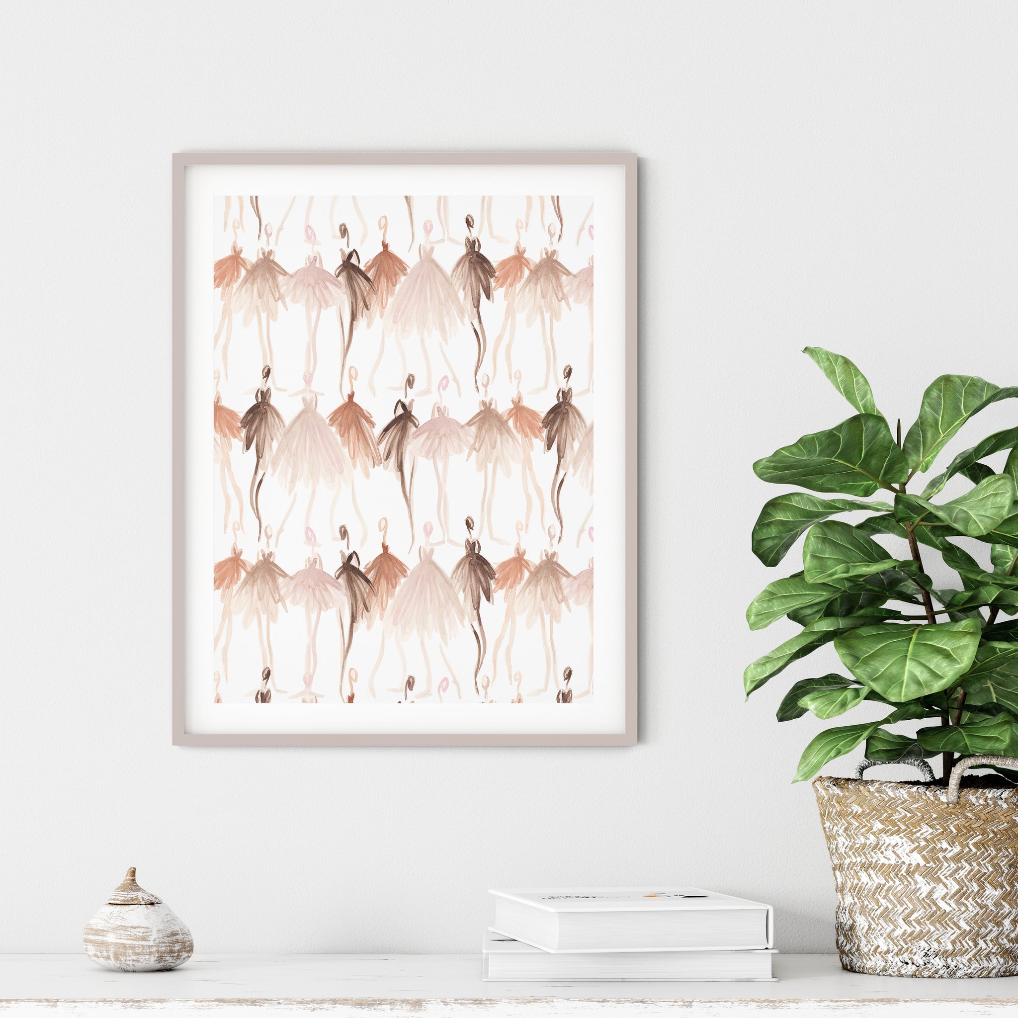 Colors of Ballet Pattern Poster | Ballet| Pointebrush Ballet Art and Lifestyle