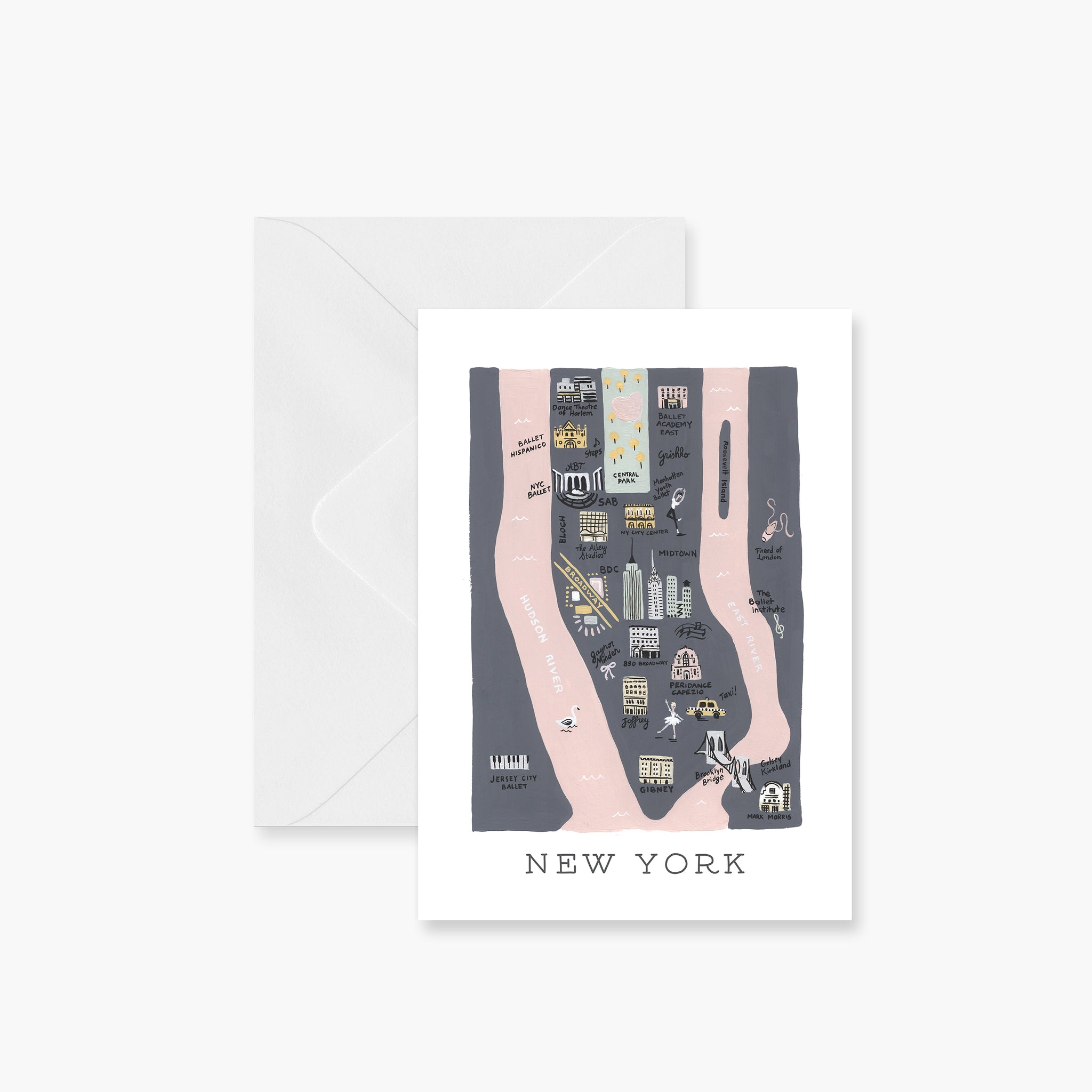 Ballet in NYC Greeting Card | Ballet, Greeting Cards, Travel| Pointebrush Ballet Art and Lifestyle