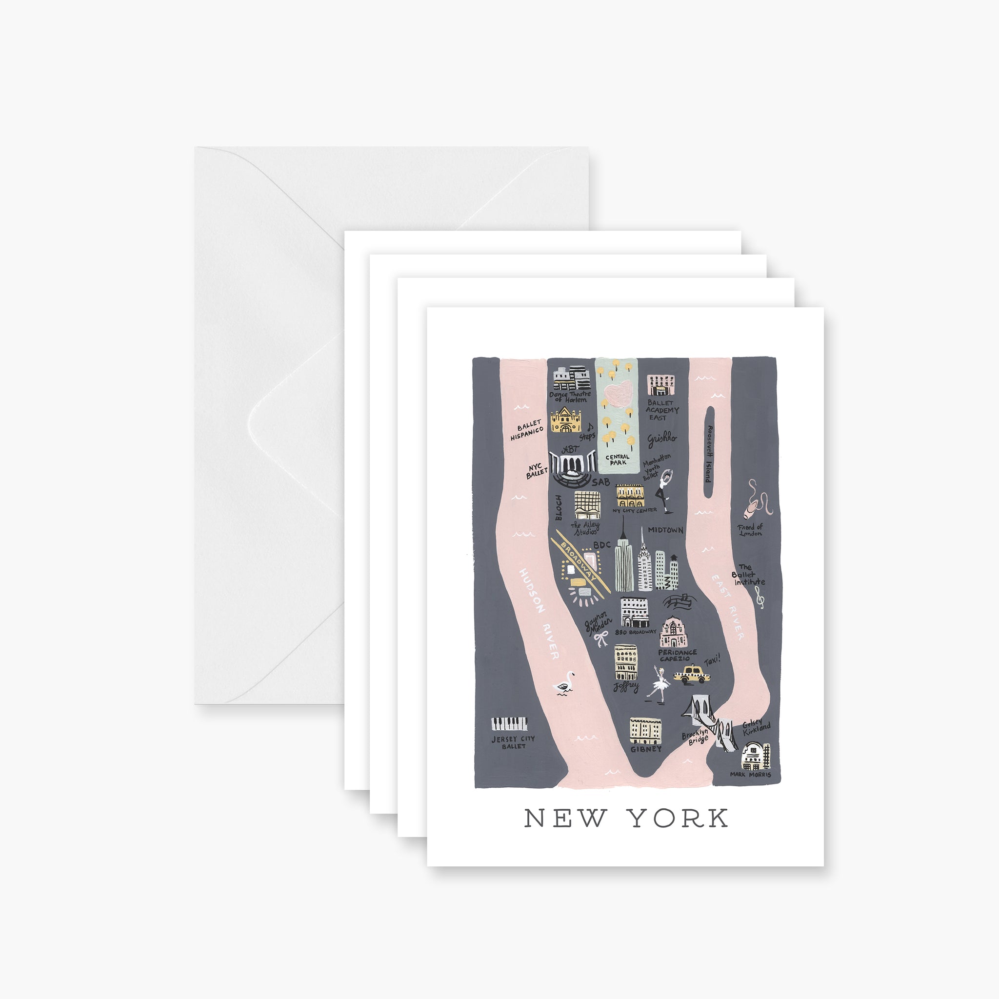 Ballet in NYC Greeting Card Set