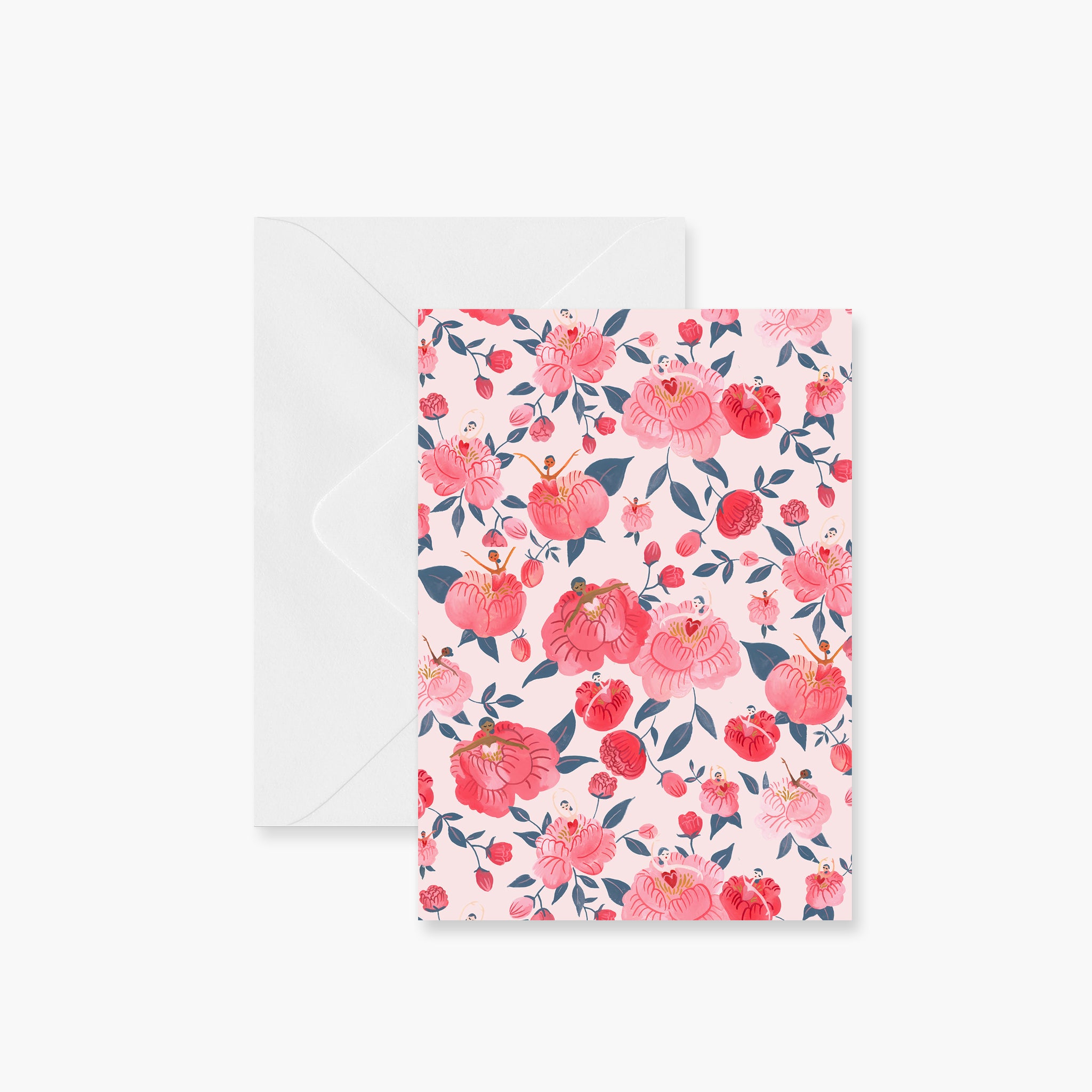 Waltz of the Peonies Greeting Card