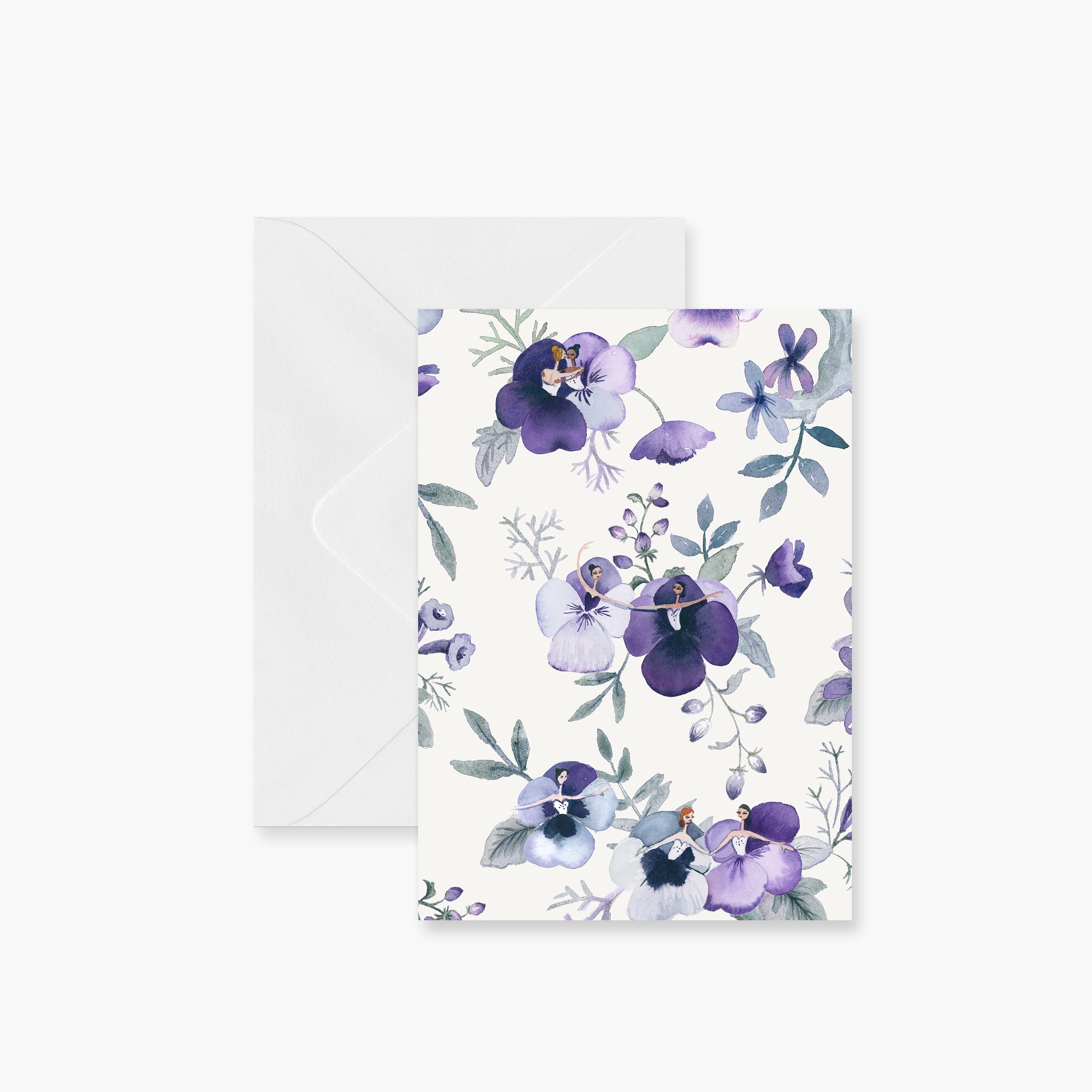 Waltz of the Violets Greeting Card