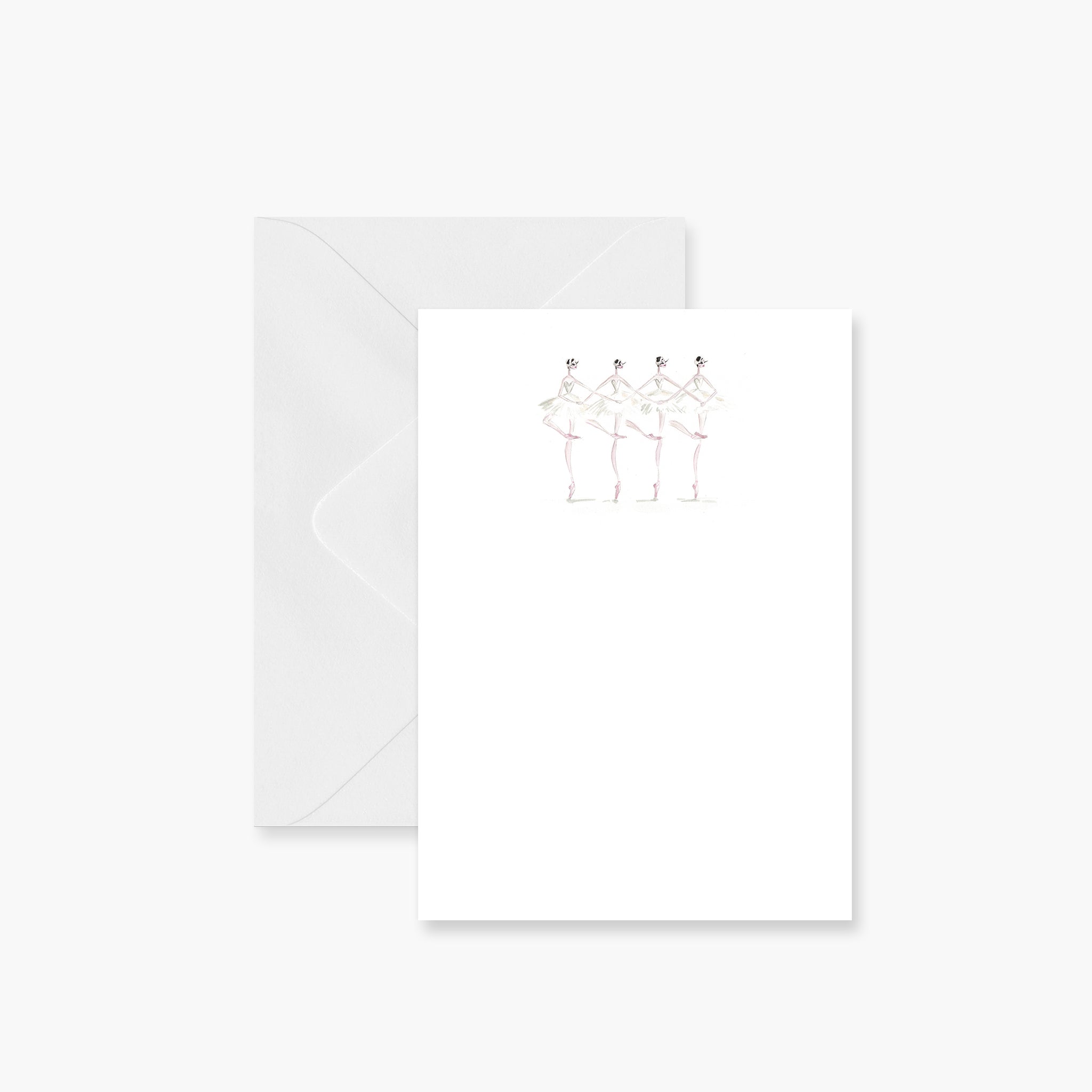 Little Swans Notecard | Notecards| Pointebrush Ballet Art and Lifestyle